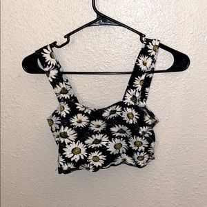 Flowered Cotton Bralette
